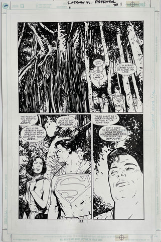 Alex Maleev Original Art Superman vs Predator (2008) Page Reference 86