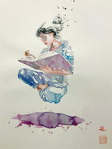 David Mack Original Art 'A book is a dream that you hold in your hands' Illustration