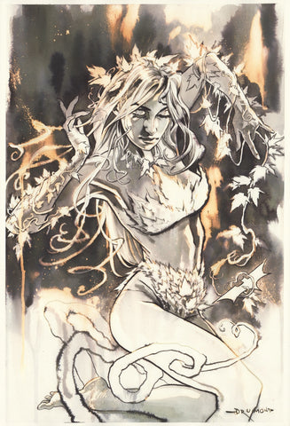 Ricardo Drumond Original Art Poison Ivy 'Quink Style' Illustration