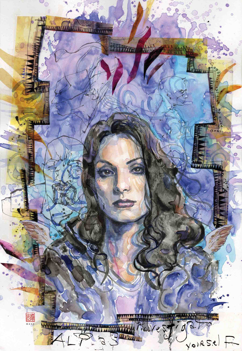 David Mack Original Art Jessica Jones #11 Cover Published Luke Cage Ink Layer