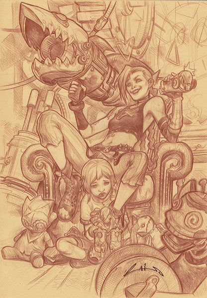 Emilio Laiso Original Art Jinx Arcane Illustration
