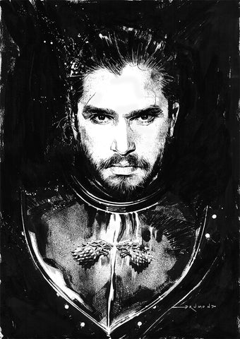 Ricardo Drumond Original Art Game of Thrones Jon Snow Illustration