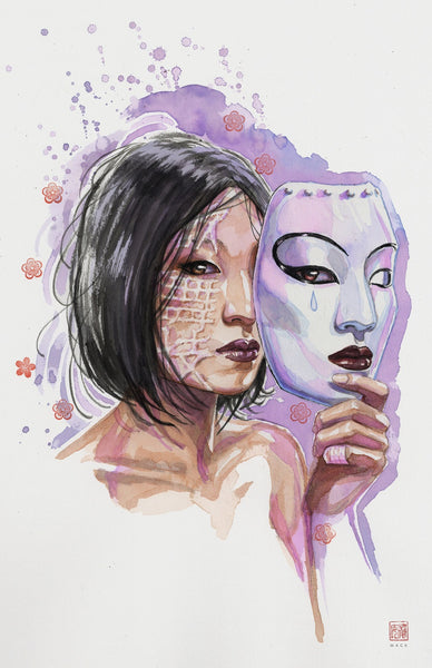 David Mack Original Art Kabuki NYCC T Shirt Art