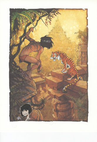Olivier Vatine Original Art Remarqued Mowgli Print