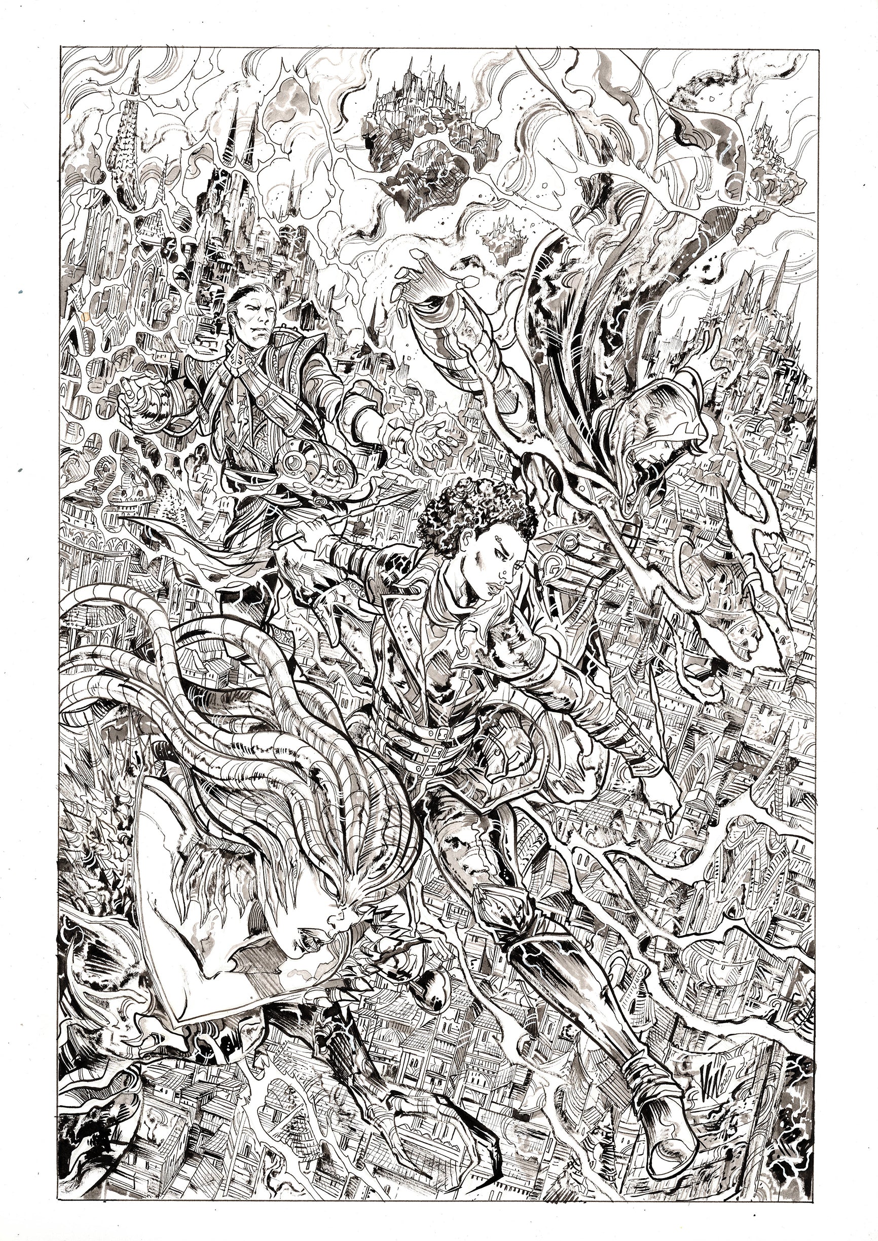 Vincenzo Riccardi Original Art Magic the Gathering #6 Cover