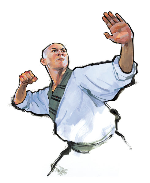 Kagan McLeod Original Art Martial Arts of Shaolin Movie Poster Jet