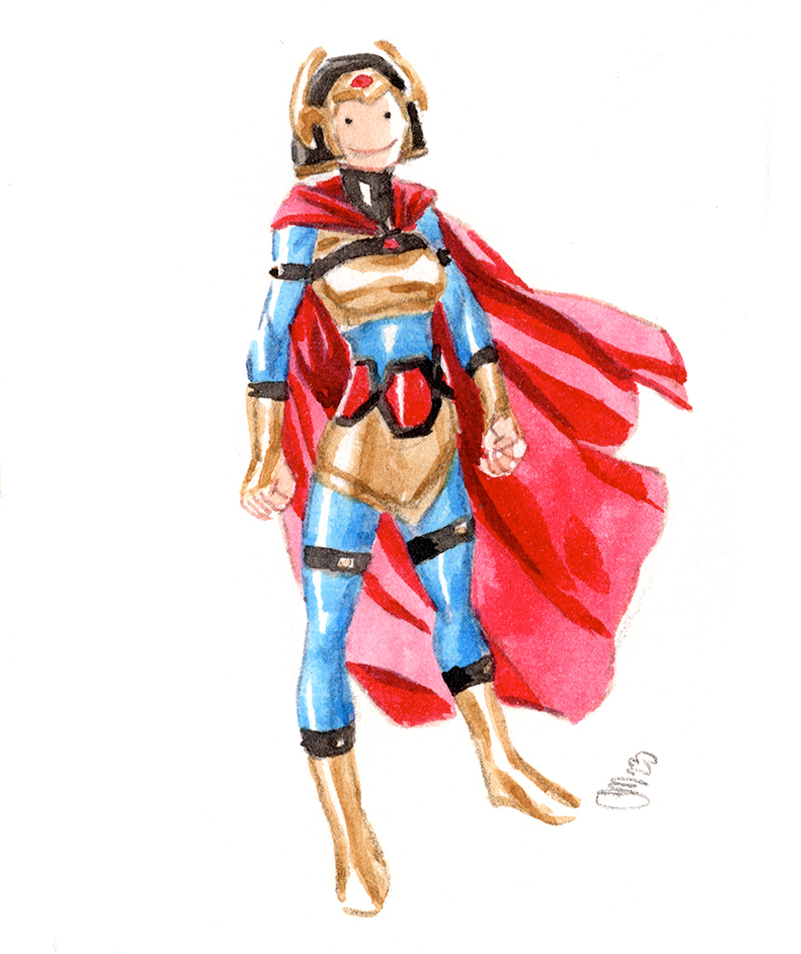 Guillaume Martinez Original Art Big Barda Minis March Collection #27 (includes standing desk frame)