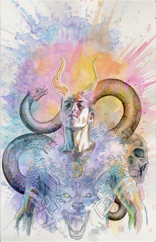 David Mack Original Art Loki Norse Mythology #4 Cover