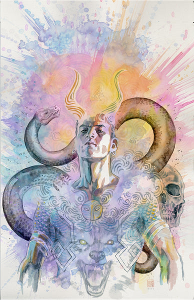 David Mack Original Art Loki Norse Mythology #4 Cover