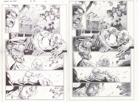 Paco Diaz Original Art Rampaging Wolverine: Sensory Memory P13 Set