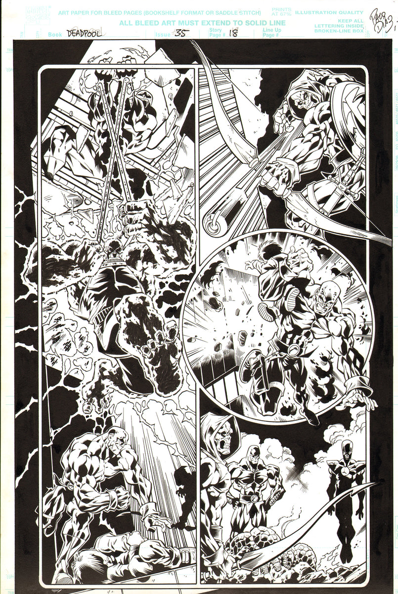 Paco Diaz Original Art Deadpool #35 Page 18 – Kirby's Comic Art