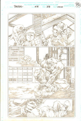 Paco Diaz Original Art Deadpool #35 Page 20 Unpublished Pencils