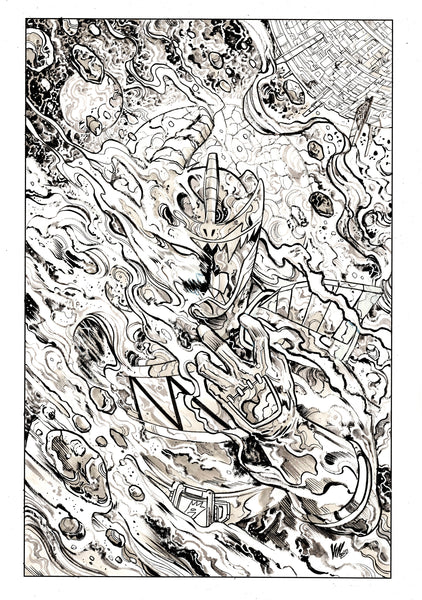 Vincenzo Riccardi Original Art Power Rangers Universe #2 Cover