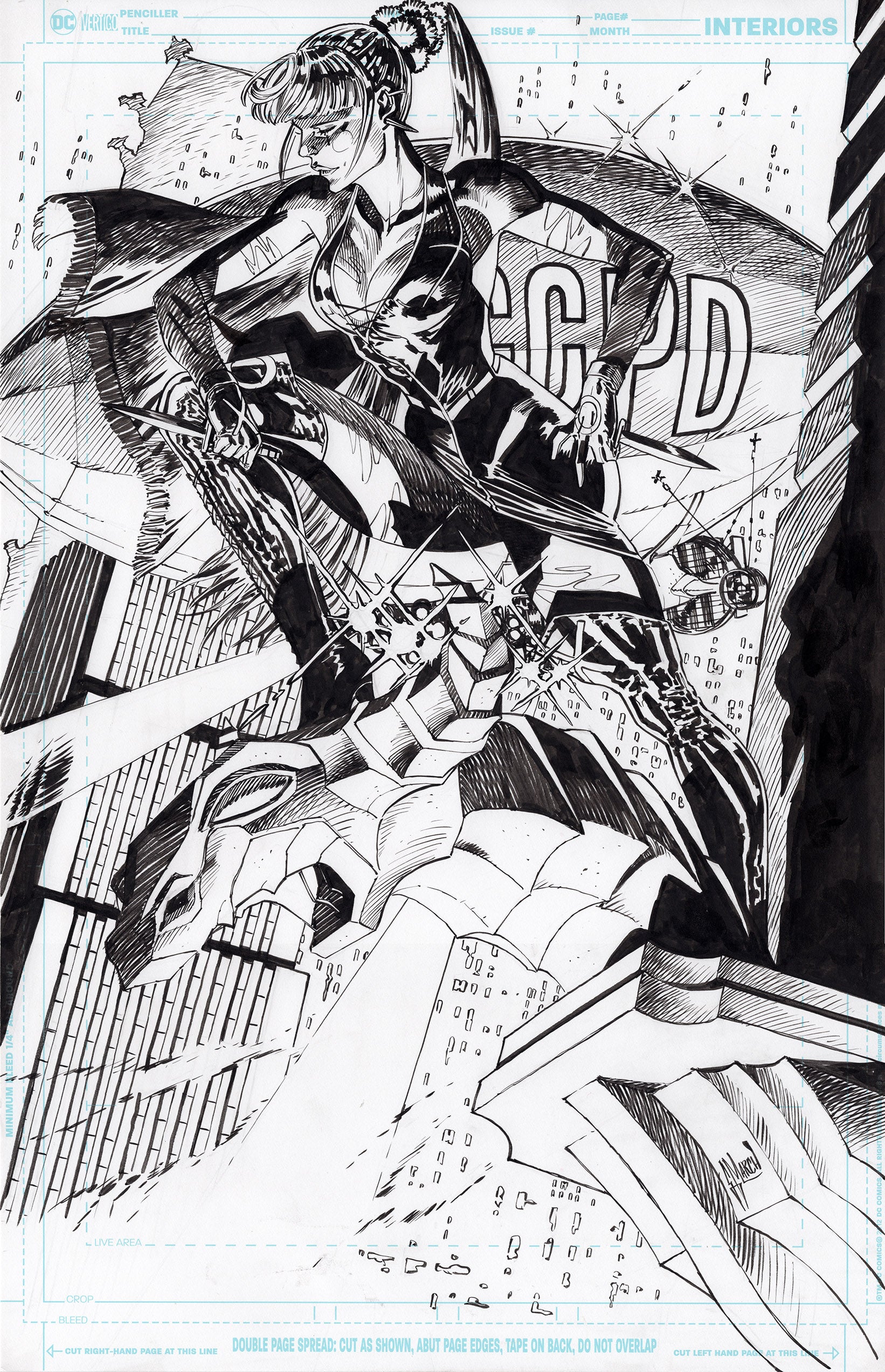 Guillem March Original Art Punchline The Gotham Game #1 Cover