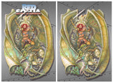 Red Sonja #7 Heavy Metal Homage Trade Dress & Virgin Exclusive Cover Set by Pepe Valencia