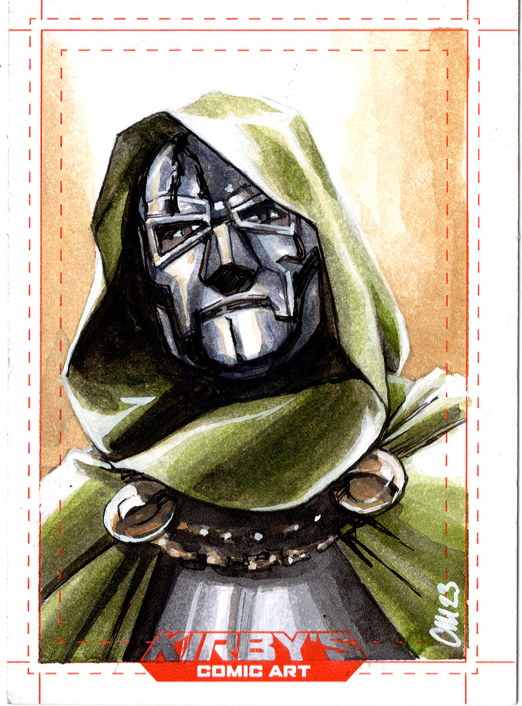 Guillaume Martinez Original Art Doctor Doom Sketch Card Comic Art