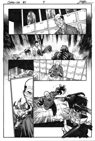 Dike Ruan Original Art Shang-Chi #1 Featuring Spider-Man Page 9