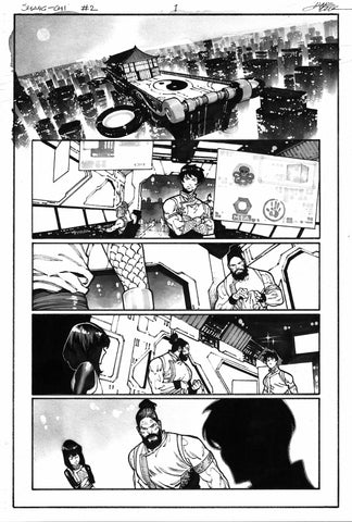 Dike Ruan Original Art Shang-Chi #2 Featuring Captain America Page 1