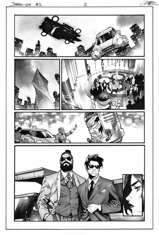 Dike Ruan Original Art Shang-Chi #2 Featuring Captain America Page 2