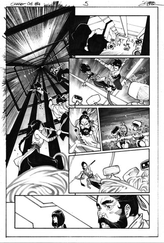 Dike Ruan Original Art Shang-Chi #4 Featuring Fantastic Four Page 5