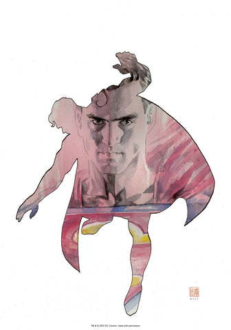 David Mack Superman NYCC Metaverse 12x18" Limited Edition Giclee