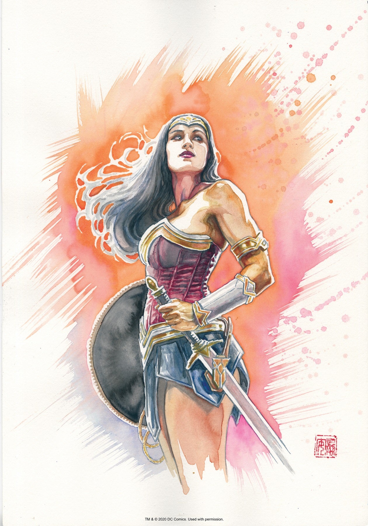 David Mack Wonder Woman NYCC Metaverse 12x18