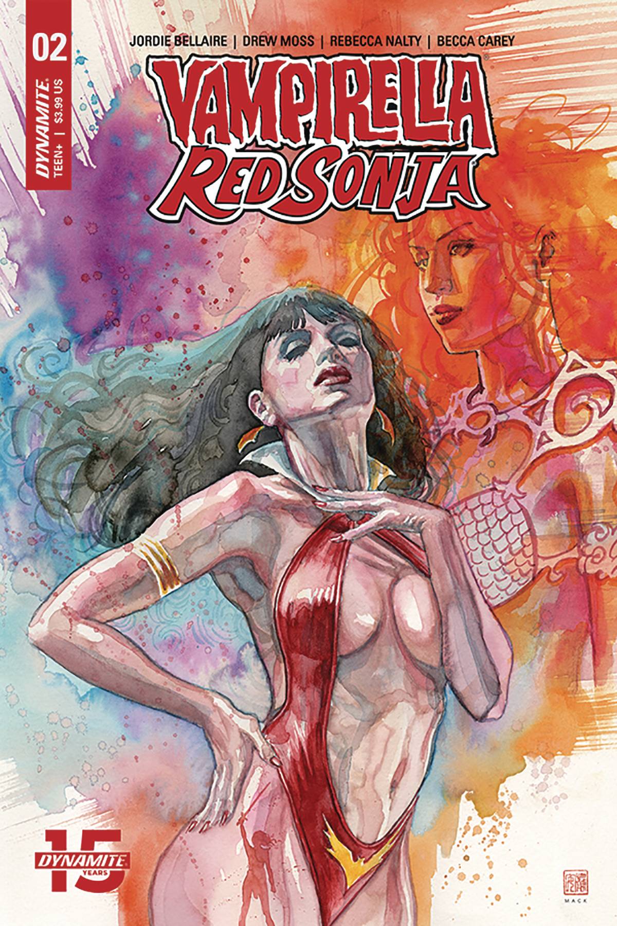 David Mack Original Art Vampirella Red Sonja #2 Cover