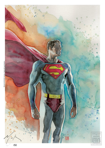 Lake Como 2019 50 Limited Exclusive Superman Embossed Print by David Mack