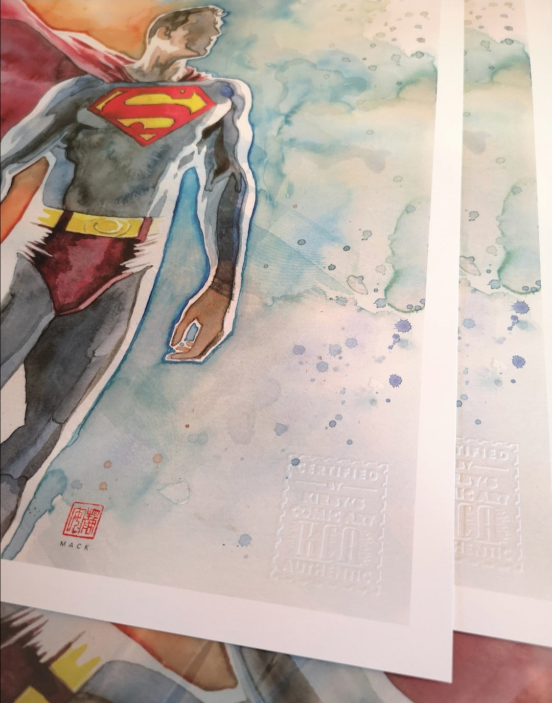 Lake Como 2019 50 Limited Exclusive Superman Embossed Print by David Mack