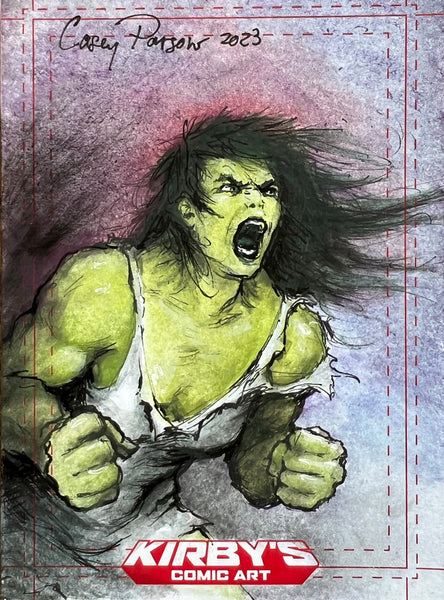 Casey Parsons Original Art She-Hulk Sketch Card