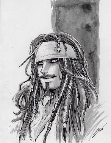 Gerardo Sandoval Original Art Jack Sparrow Fan Art Challenge Illustration