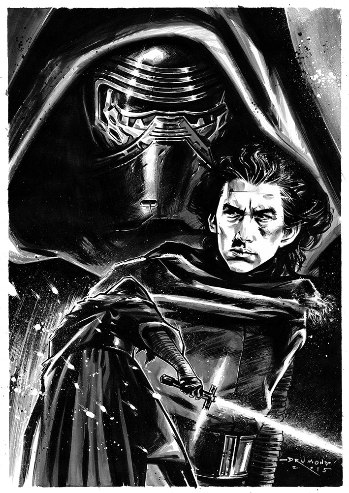 Ricardo Drumond Original Art Star Wars Kylo Ren Illustration – Kirby's ...