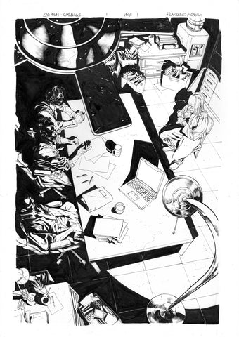 Francesco Mobili Original Art Symbiote Spider-Man Absolute Carnage #1 Page 1