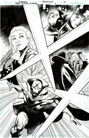 Rafa Sandoval Original Art Teen Titans Academy #2 Page 3