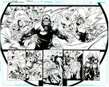 Rafa Sandoval Original Art Teen Titans Academy #3 Page 16-17 Double Page Spread