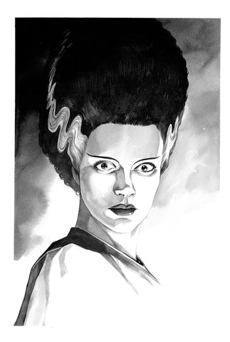 Guillaume Martinez Original Art Frankenstein's Bride Horror Collection Illustration