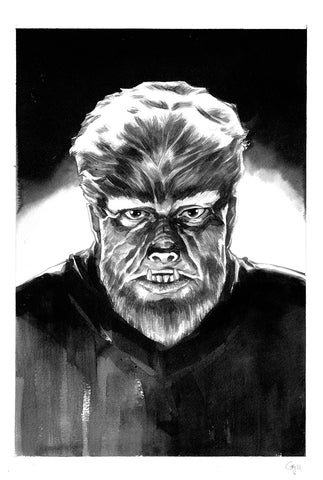 Guillaume Martinez Original Art The Wolfman Horror Collection Illustration