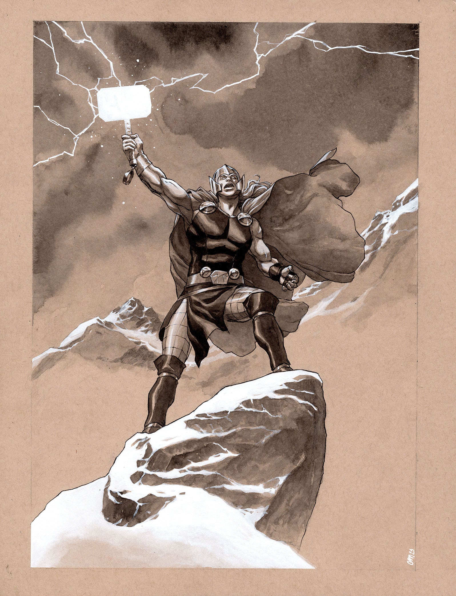 Guillaume Martinez Original Art Thor Illustration