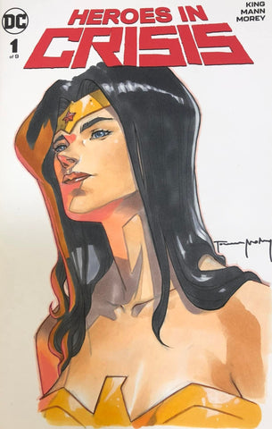 Tomeu Morey Original Art Wonder Woman Blank Cover Illustration