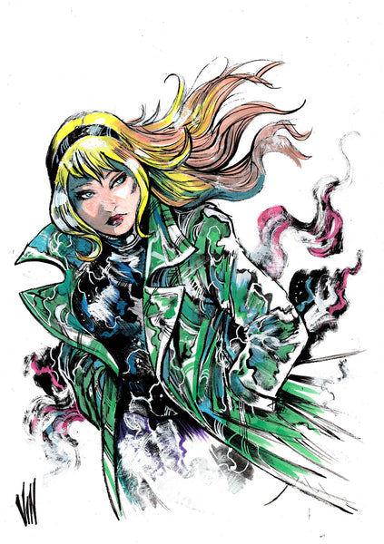 Vincenzo Riccardi Marvel Females KCA Team Collection Original Art Gwen Stacy A4