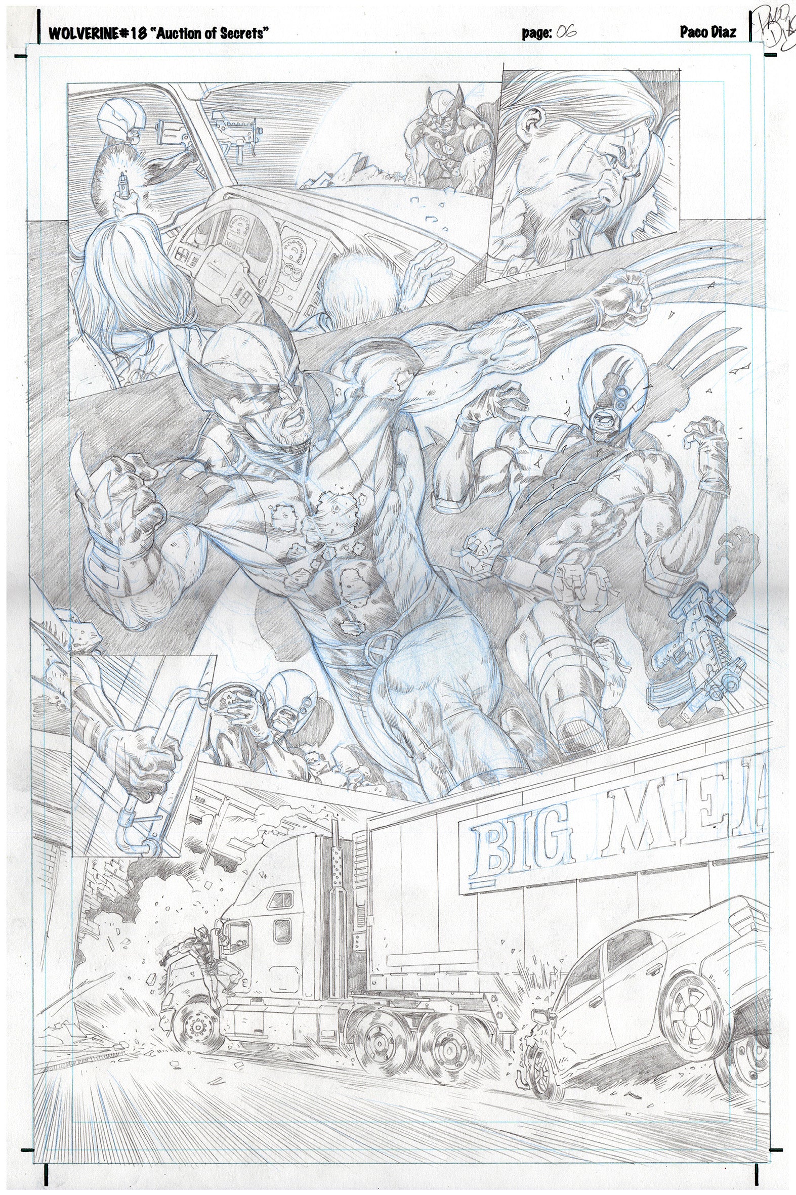 Paco Diaz Original Art Wolverine #18 Page 6