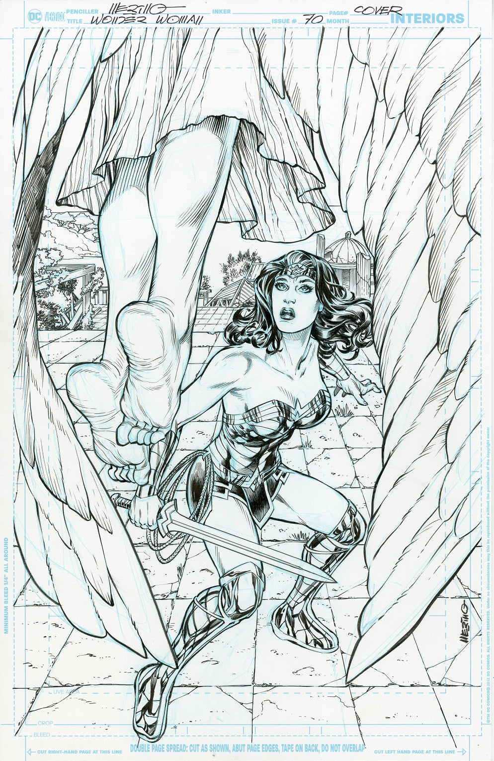 Jesus Merino Original Art Wonder Woman #70 Cover