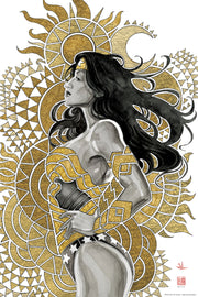 David Mack Wonder Woman Black & Gold 12x18" Limited Edition Giclee