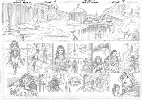 Jesus Merino Original Art Wonder Woman #750 Double Page 16-17