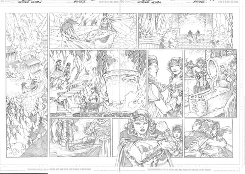 Jesus Merino Original Art Wonder Woman #750 Double Page 18-19