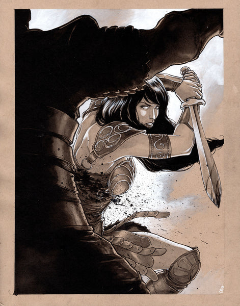 Guillaume Martinez Original Art Xena Illustration