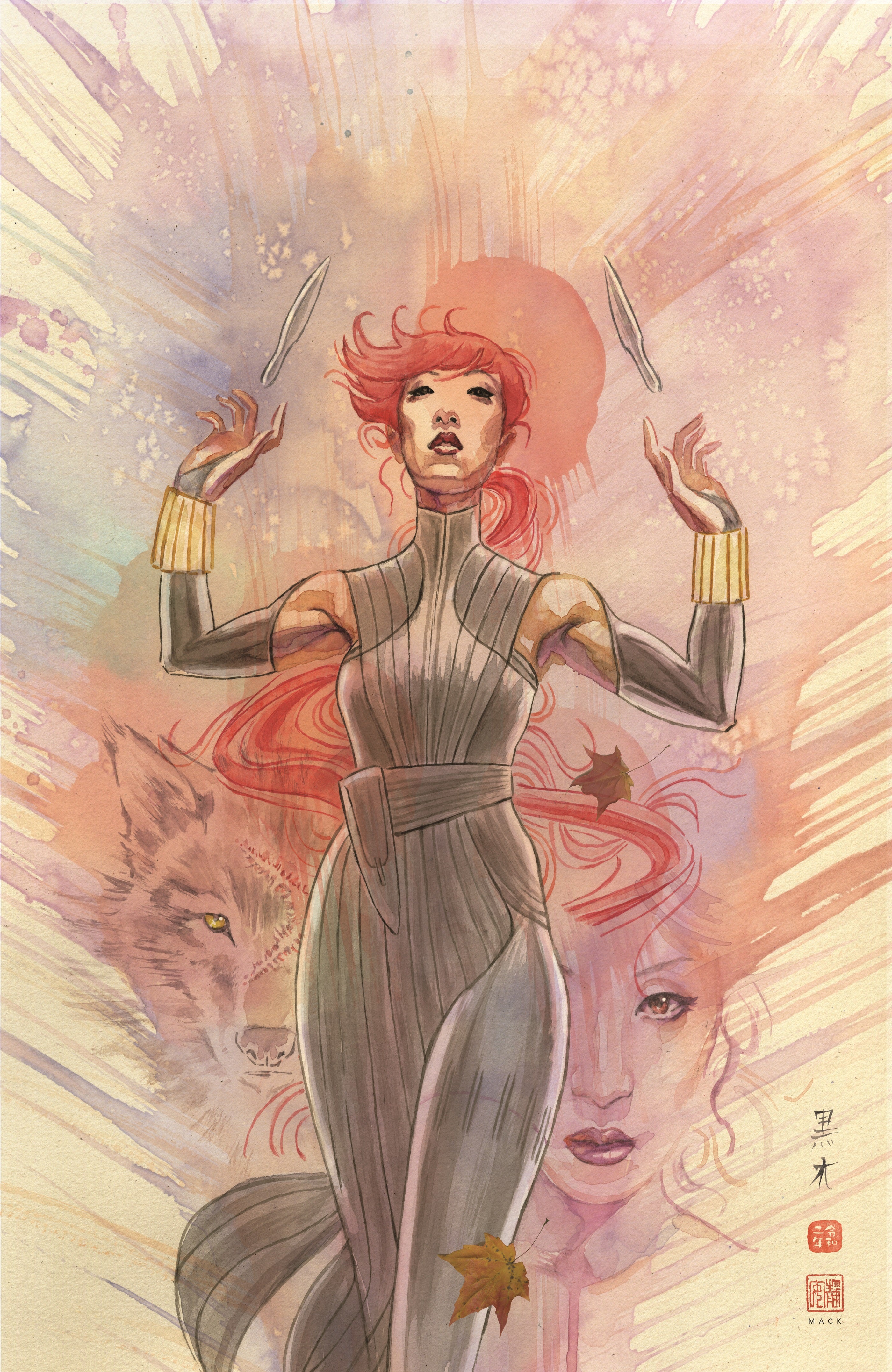 David Mack Original Art Demon Days: Mariko #1 Cover (Includes 3 Pieces- see images)