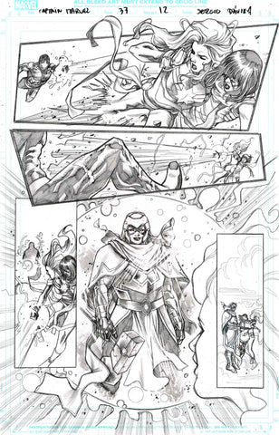 Sergio Davila Original Art Captain Marvel #33 Page 12