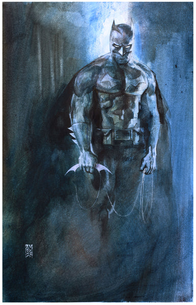 Alex Maleev Original Art Batman Water Mixable Oil Painting