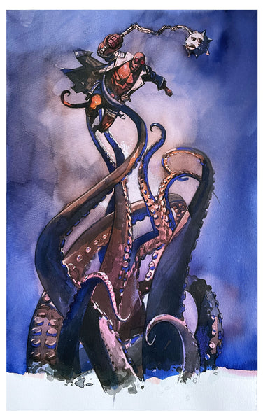 Alex Maleev Original Art Hellboy Illustration